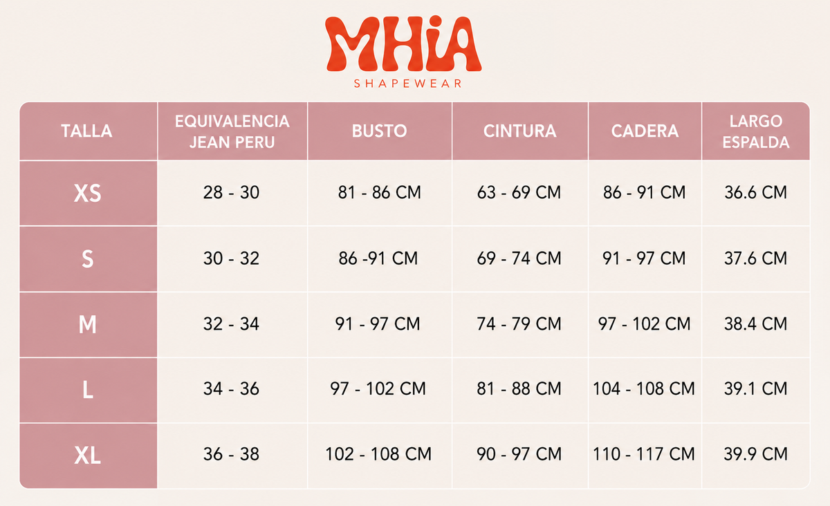 Guía de tallas